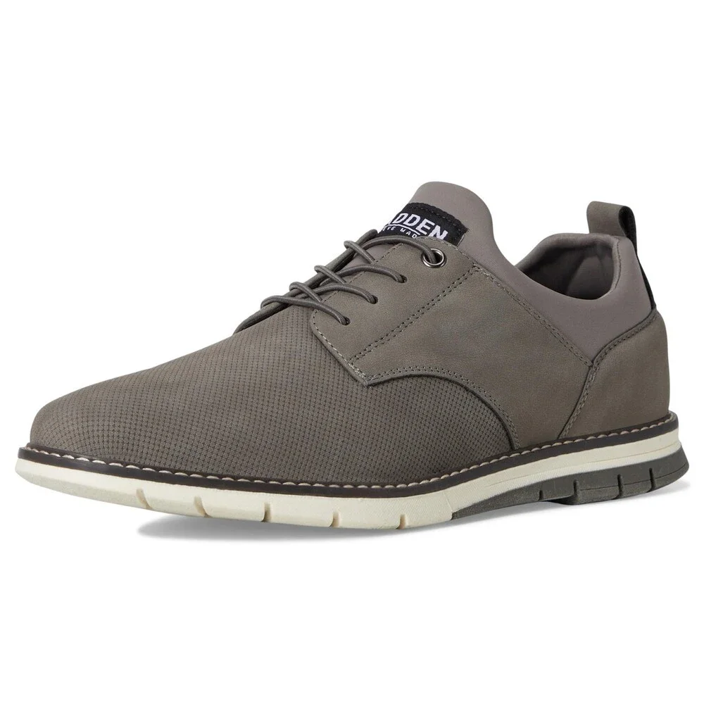 Steve Madden Mleddon Oxford Men's 9 D Gray Suede Round Toe Dress Shoes ZOGG3656